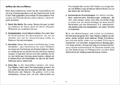 Buchcover und Innenansicht für das Buch: Anaconda Taschenführer Sterne und Planeten. Den Nachthimmel mit bloßem Auge beobachten