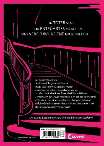 Buchcover und Innenansicht für das Buch: Ellingham Academy (Band 2) - Die geheimnisvolle Treppe