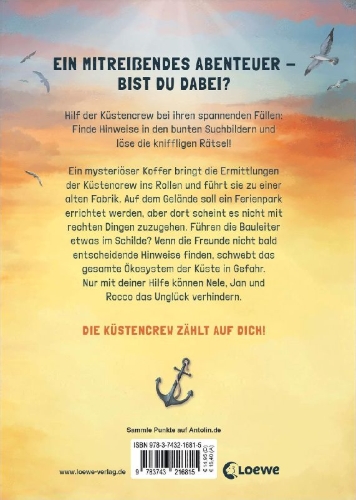 Buchcover und Innenansicht für das Buch: Die Küstencrew (Band 5) - Giftalarm am Strand