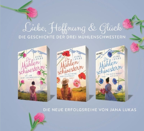 Buchcover und Innenansicht für das Buch: Die Mühlenschwestern - Die Liebe kennt den Weg zurück