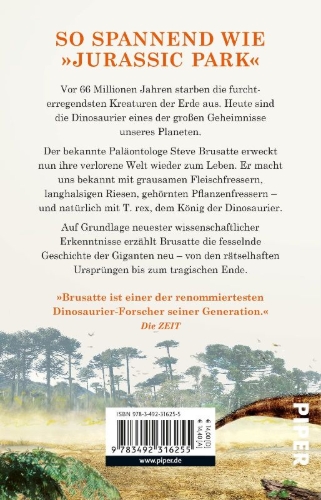 Buchcover und Innenansicht für das Buch: Aufstieg und Fall der Dinosaurier