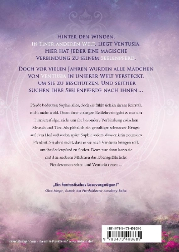 Buchcover und Innenansicht für das Buch: Die Seelenpferde von Ventusia, Band 3 - Sturmmädchen