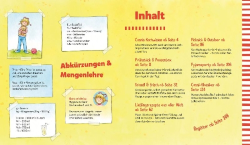Buchcover und Innenansicht für das Buch: Das Conni Kochbuch