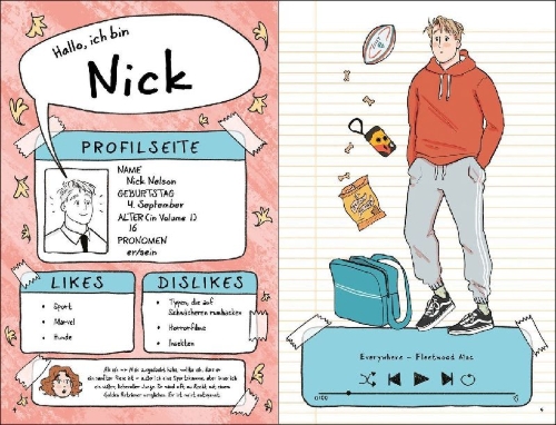 Buchcover und Innenansicht für das Buch: Heartstopper Yearbook