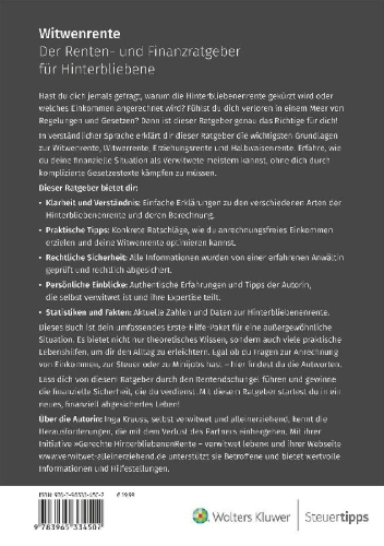 Buchcover und Innenansicht für das Buch: Witwenrente