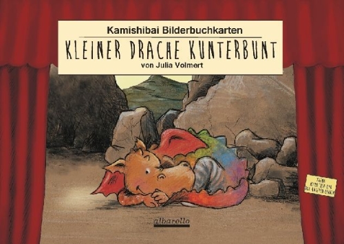 Buchcover und Innenansicht für das Buch: Kamishibai Bilderbuchkarten 'Kleiner Drache Kunterbunt'