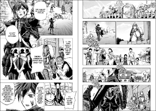 Buchcover und Innenansicht für das Buch: Ankoku Kishi no Ore Desu ga Saikyou no Seikishi o Mezashimasu