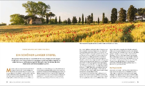 Buchcover und Innenansicht für das Buch: Roadtrips Italien