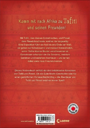 Buchcover und Innenansicht für das Buch: Tafiti - Die schönsten Vorlesegeschichten