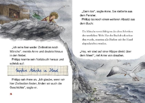 Buchcover und Innenansicht für das Buch: Das magische Baumhaus junior 15 - Abenteuer bei den Wikingern