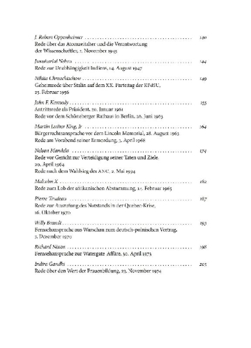 Buchcover und Innenansicht für das Buch: Reden, die unsere Welt veränderten