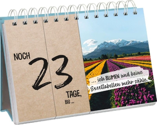 Buchcover und Innenansicht für das Buch: Mein Urlaubscountdown