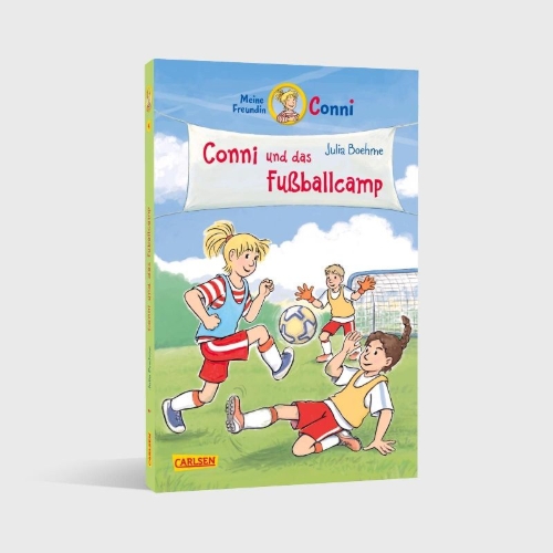 Buchcover und Innenansicht für das Buch: Conni Erzählbände 45: Conni und das Fußballcamp