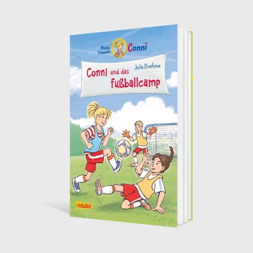 Buchcover und Innenansicht für das Buch: Conni Erzählbände 45: Conni und das Fußballcamp
