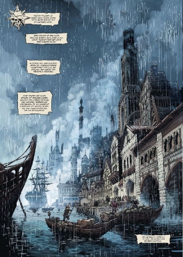 Buchcover und Innenansicht für das Buch: La Confrérie des Tempêtes 02
