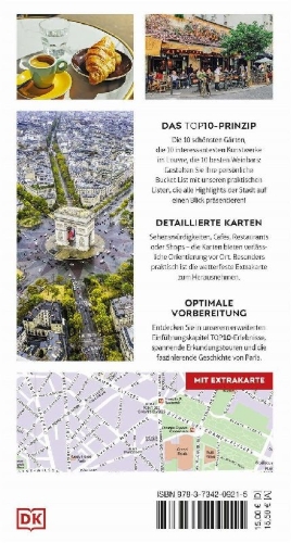 Buchcover und Innenansicht für das Buch: TOP10 Reiseführer Paris