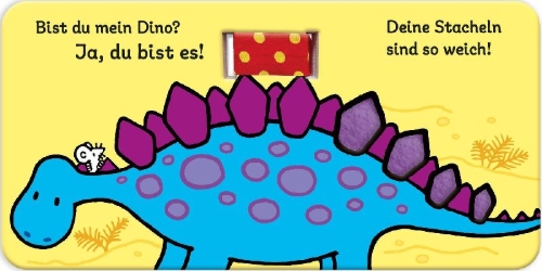 Buchcover und Innenansicht für das Buch: Babys Buggy-Fühlbuch: Bist du mein Dino?
