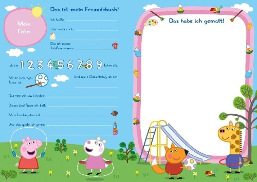 Buchcover und Innenansicht für das Buch: Peppa Pig: Meine ersten Freunde