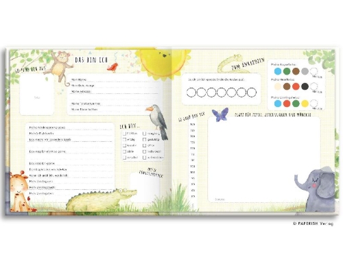 Buchcover und Innenansicht für das Buch: Kindergartenfreunde - SAFARI