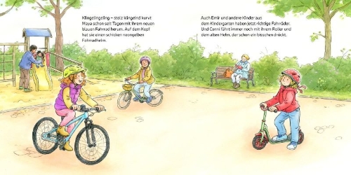 Buchcover und Innenansicht für das Buch: LESEMAUS 39: Conni lernt Rad fahren