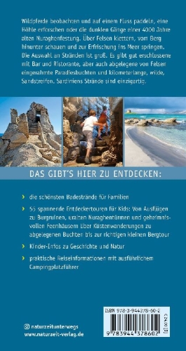 Buchcover und Innenansicht für das Buch: Naturzeit mit Kindern: Sardinien