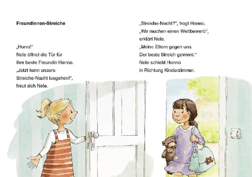 Buchcover und Innenansicht für das Buch: Leselöwen 2. Klasse - Freundinnengeschichten