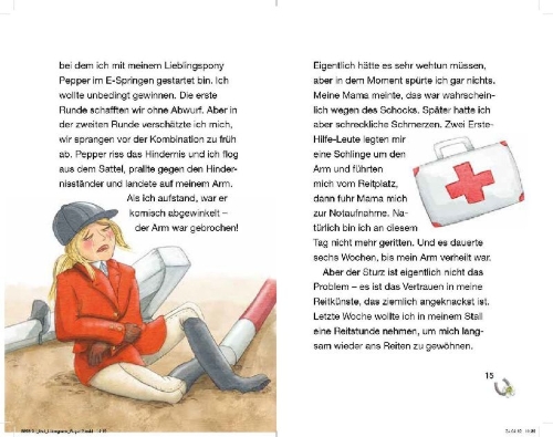 Buchcover und Innenansicht für das Buch: Ponyhof Liliengrün Royal 2 - Paula und Prinz