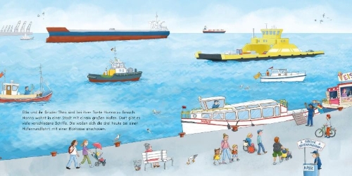 Buchcover und Innenansicht für das Buch: LESEMAUS 75: Große und kleine Schiffe im Hafen