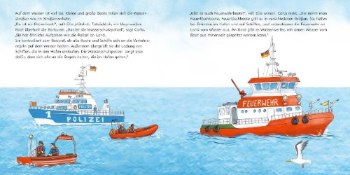 Buchcover und Innenansicht für das Buch: LESEMAUS 75: Große und kleine Schiffe im Hafen