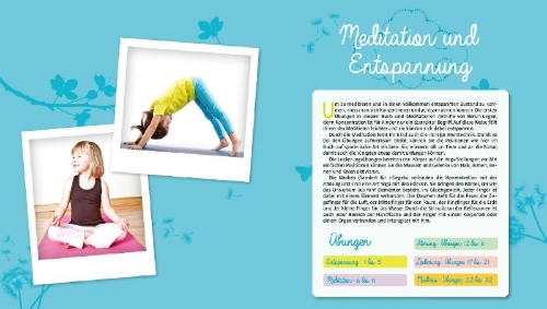 Buchcover und Innenansicht für das Buch: 100 acitivités yoga