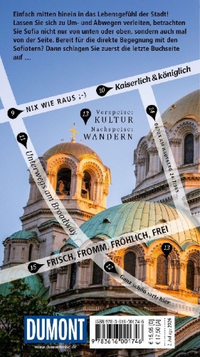 Buchcover und Innenansicht für das Buch: DUMONT direkt Reiseführer Sofia