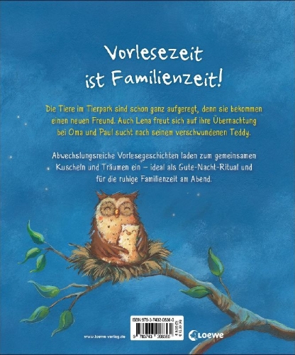 Buchcover und Innenansicht für das Buch: Zeit zum Vorlesen, Zeit zum Kuscheln - Die schönsten Vorlesegeschichten für wunderbare Träume