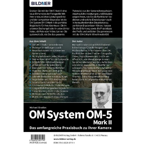 Buchcover und Innenansicht für das Buch: OM System OM-5 Mark II - Das umfangreiche Praxisbuch zu Ihrer Kamera