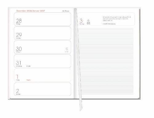 Buchcover und Innenansicht für das Buch: Lady Terminkalender A6 2027
