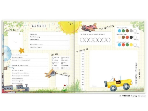 Buchcover und Innenansicht für das Buch: Kindergartenfreunde - FAHRZEUGE