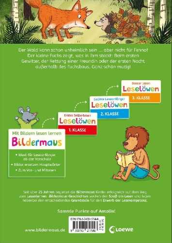 Buchcover und Innenansicht für das Buch: Bildermaus - Geschichten vom mutigen kleinen Fuchs