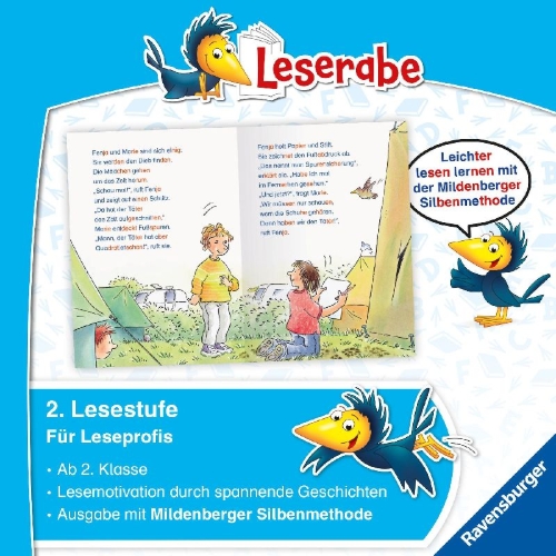 Buchcover und Innenansicht für das Buch: Krimigeschichten zum Mitraten - Leserabe ab 2. Klasse - Erstlesebuch für Kinder ab 7 Jahren (mit Mildenberger Silbenmethode)