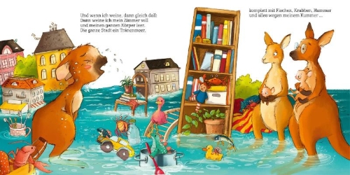 Buchcover und Innenansicht für das Buch: Und was fühlst du, Känguru?