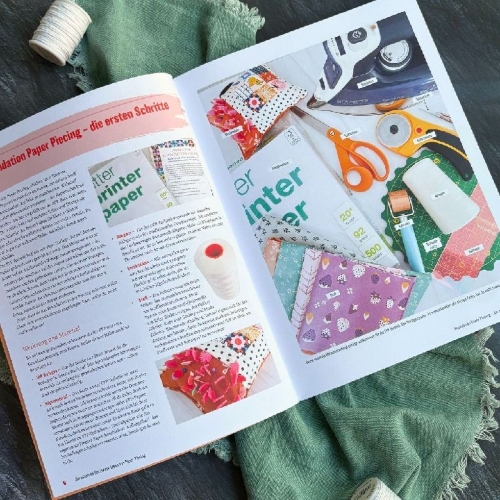 Buchcover und Innenansicht für das Buch: Bezaubernde Patchwork-Ideen mit Paper Piecing
