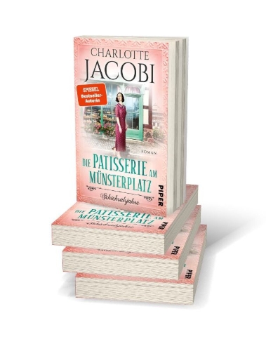 Buchcover und Innenansicht für das Buch: Die Patisserie am Münsterplatz - Schicksalsjahre