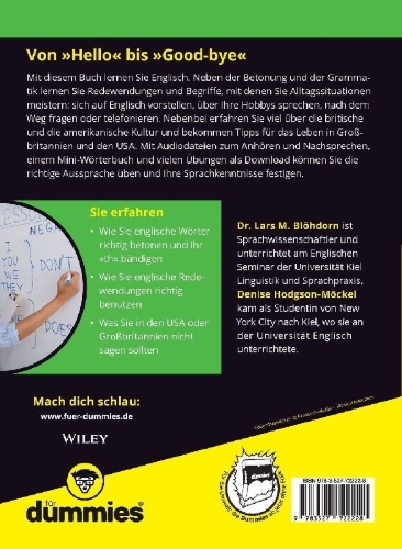 Buchcover und Innenansicht für das Buch: Englisch für Dummies