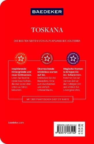 Buchcover und Innenansicht für das Buch: Baedeker Reiseführer Toskana
