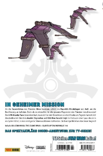 Buchcover und Innenansicht für das Buch: Star Wars: The Clone Wars - Slaves of the Republic