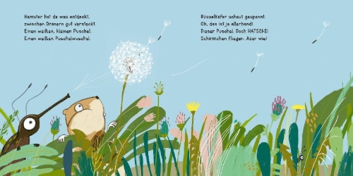 Buchcover und Innenansicht für das Buch: Eine Pusteblume für dich!