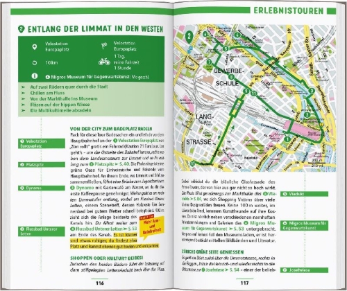 Buchcover und Innenansicht für das Buch: MARCO POLO Reiseführer Zürich
