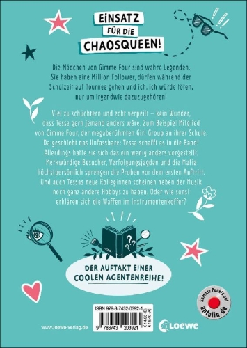Buchcover und Innenansicht für das Buch: T wie Tessa (Band 1) - Plötzlich Geheimagentin!