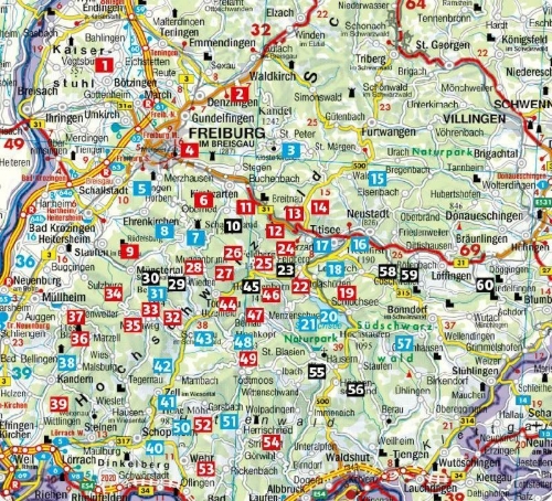 Buchcover und Innenansicht für das Buch: ROTHER Wanderführer Schwarzwald Süd: zwischen Freiburg und Basel. 60 Touren