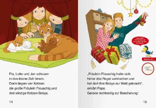 Buchcover und Innenansicht für das Buch: Leserabe 1. Lesestufe - Weihnachtsgeschichten
