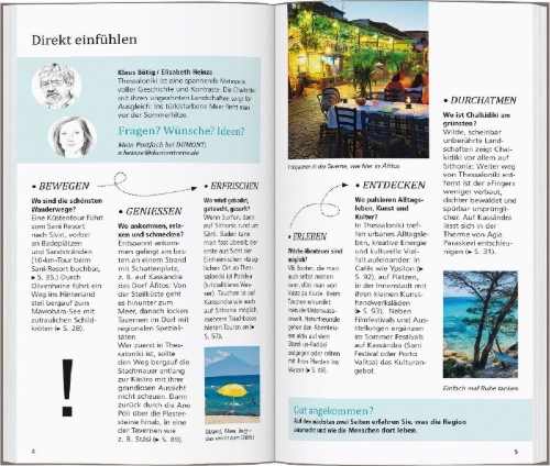 Buchcover und Innenansicht für das Buch: DUMONT direkt Reiseführer Chalkidiki