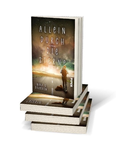 Buchcover und Innenansicht für das Buch: Allein durch die Sterne